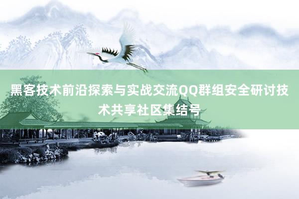 黑客技术前沿探索与实战交流QQ群组安全研讨技术共享社区集结号